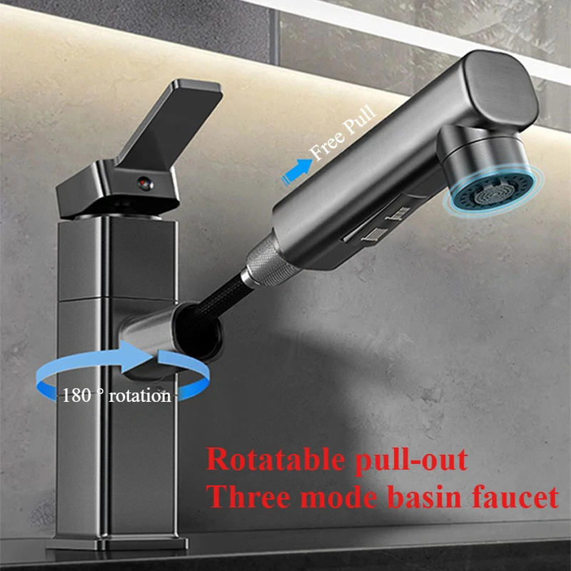 Home Bar Sink - Dışarı çekin Banyo Musluk Sıcak ve