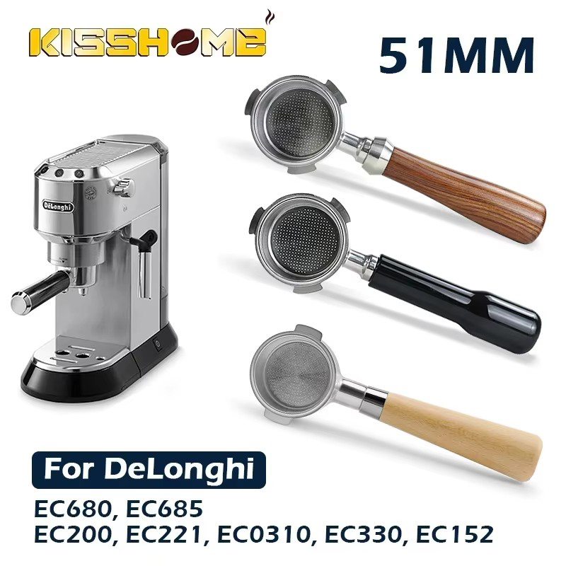 Home Barista - Kahve Dipsiz Portafilter 51 MM Delonghi