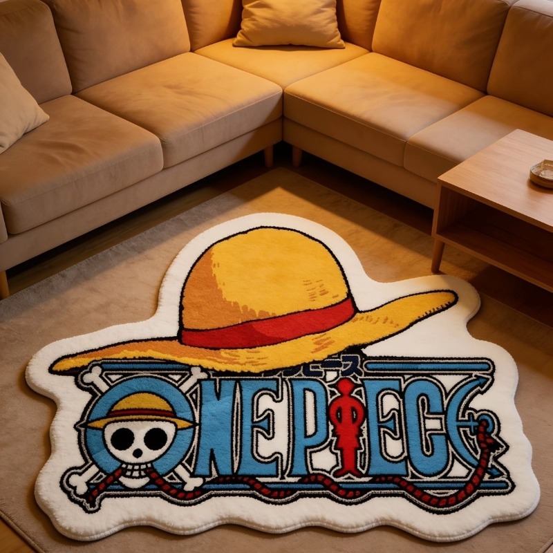 Home Bar Cafe - One Piece Anime Desenli Halı, Leke