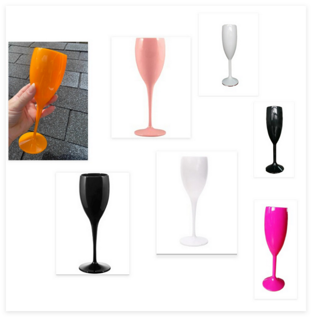 Home Bar And Restaurant - 1 adet Flüt Plastik Şampanya Kadehleri,