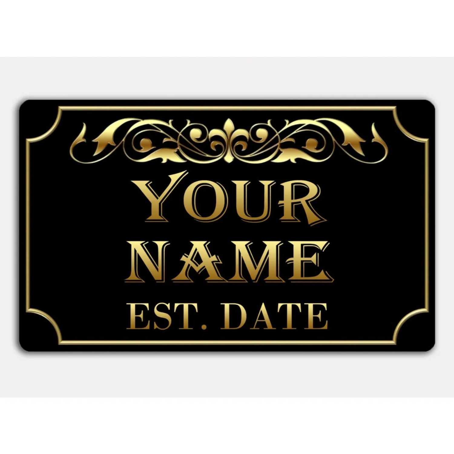 Home Bar Signs - Aile Adı Kuruluş Yılı Metal Tabela