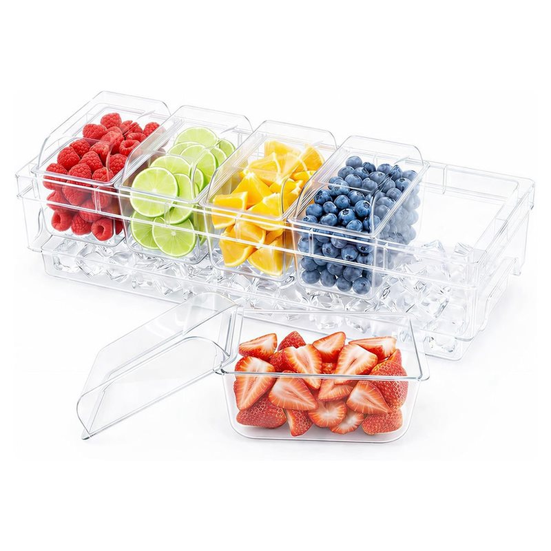 Garnish Tray Set - PHFU-Taco Bar Servis Seti Soğutulmuş Sos