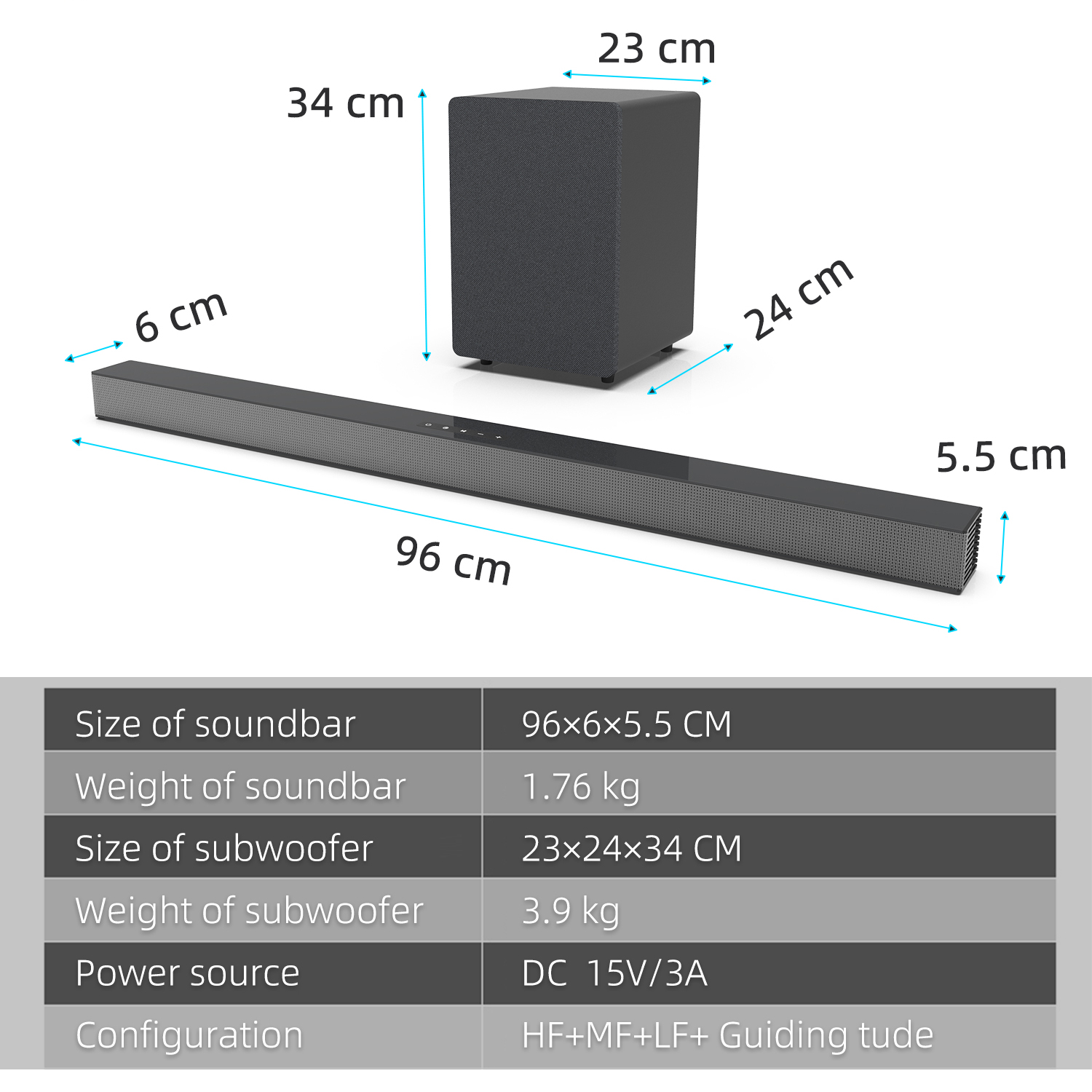 84W TV Ses Çubuğu Subwoofer Ku - Home Bar And Theater incelemesi ve fiyatı
