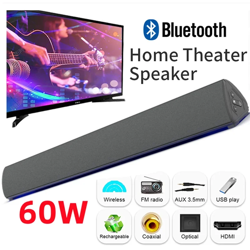 60W kablosuz TV PC soundbar'da - Home Bar And Theater incelemesi ve fiyatı