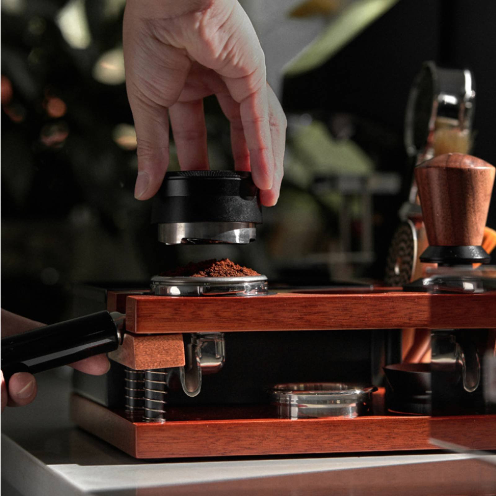 Ahşap Tamper İstasyonu Çok Fon - Home Barista incelemesi ve fiyatı