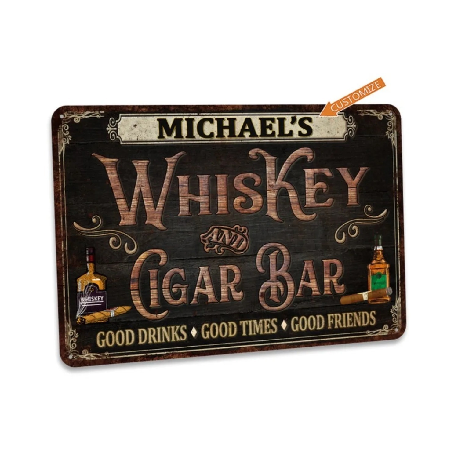 Kişiye Özel Vintage Viski ve P - Home Bar Signs incelemesi ve fiyatı